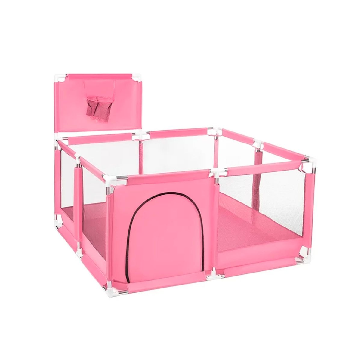 MUNDO ONLINE - Corral de Seguridad Bebe Con Aro 126x126 Cm Rosado