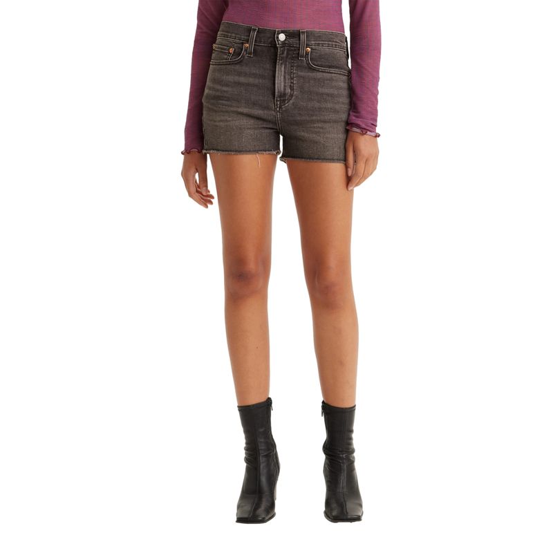 LEVIS - Shorts Mujer High Rise Negro Levis