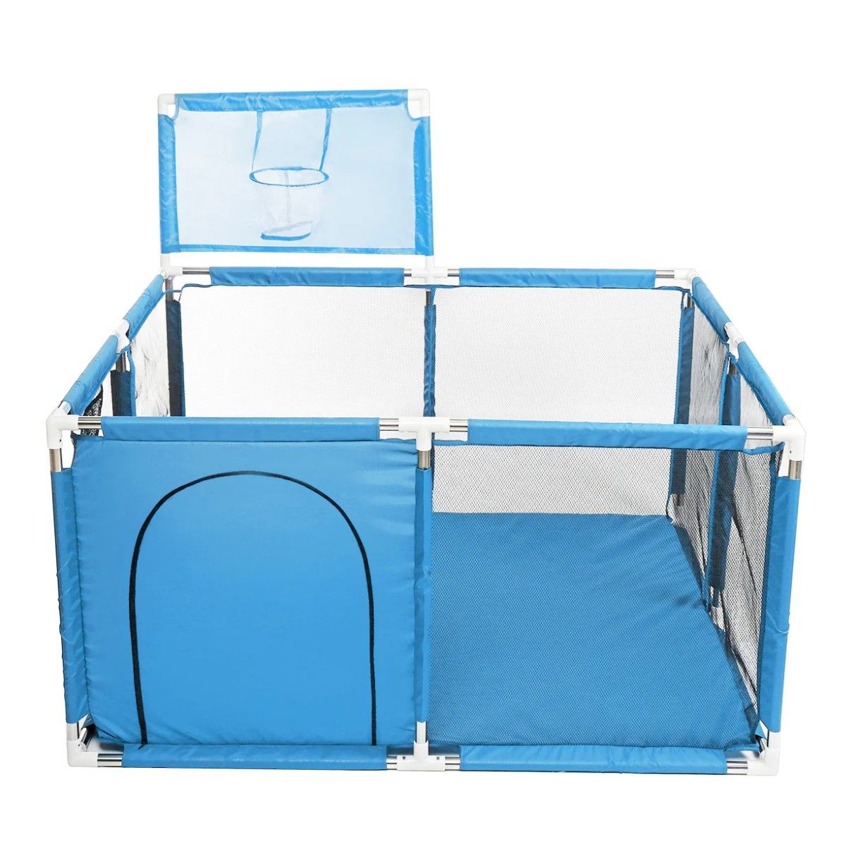 MUNDO ONLINE - Corral de Seguridad Bebe Con Aro 126x126 Cm Celeste