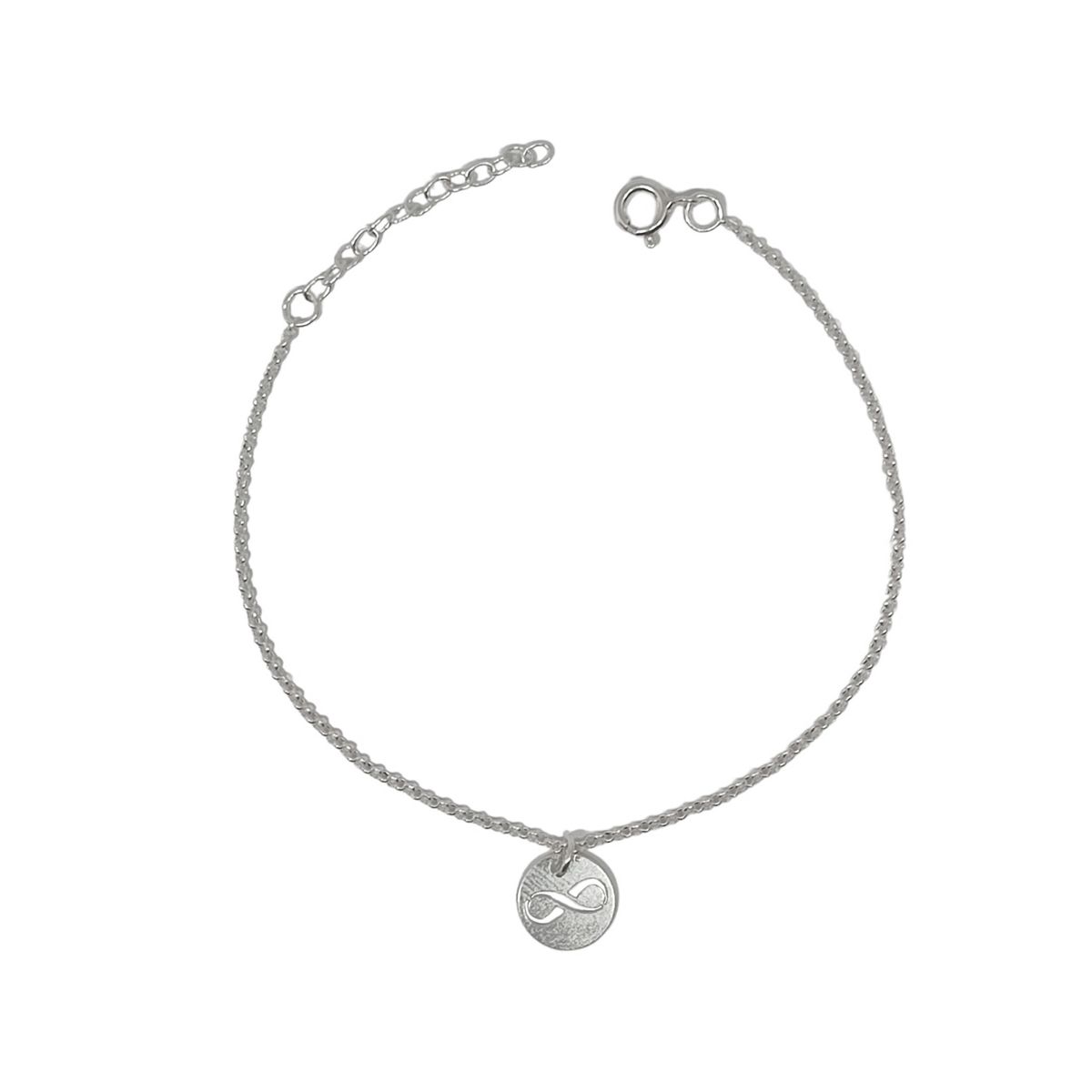 ANDREA COGGIOLA JOYAS - Pulsera Moneda Infinito Plata Fina 925