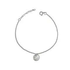 ANDREA COGGIOLA JOYAS - Pulsera Moneda Infinito Plata Fina 925