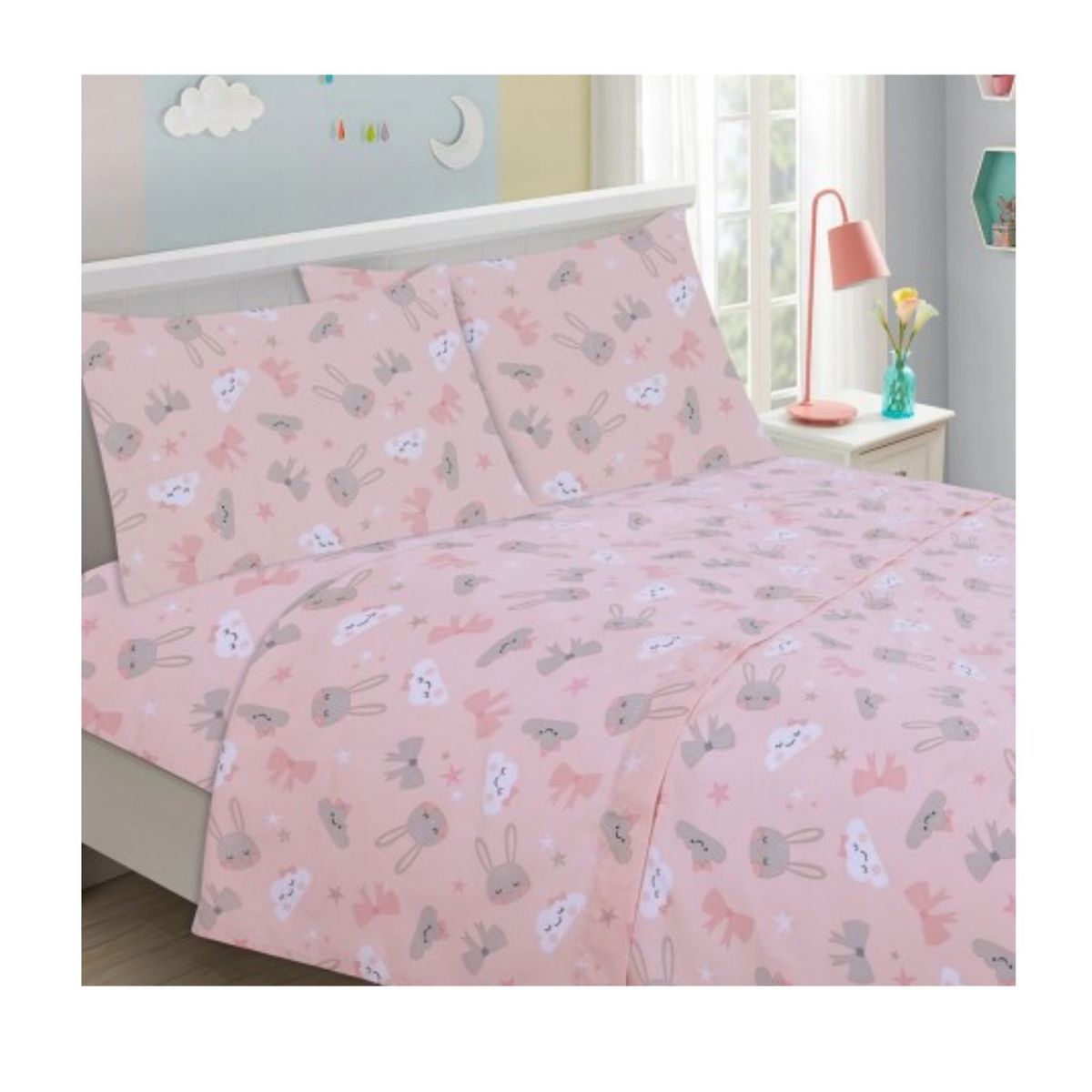 ILLUSIONS - Sabanas De 1.5 Plaza Infantil De 144 Hilos Marca Illusions Lady