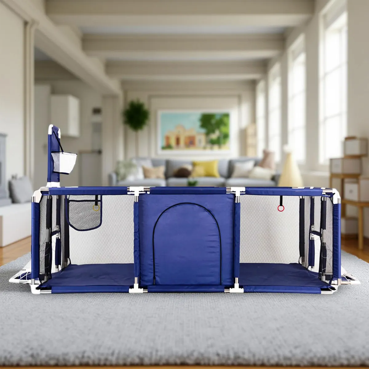 MUNDO ONLINE - Corral de Seguridad Bebe 180 cm Con Aro, Arco y Pelotitas