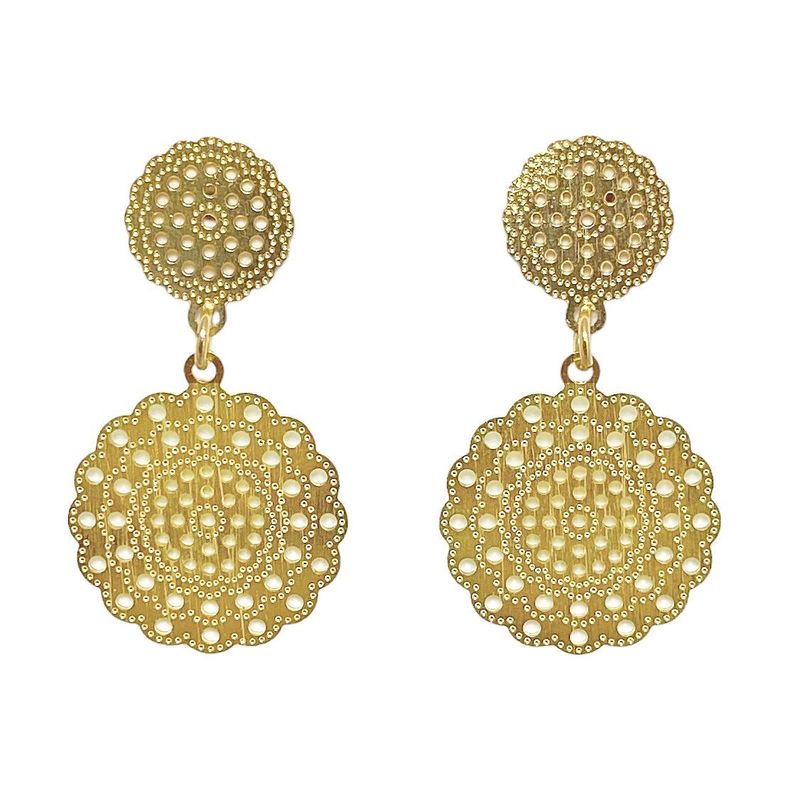 ANDREA COGGIOLA JOYAS - Aros Fiorella Enchapado Oro 18K