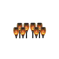 GENERICO - Pack X8 Antorchas Estacas Solares Led Jardín 58cm