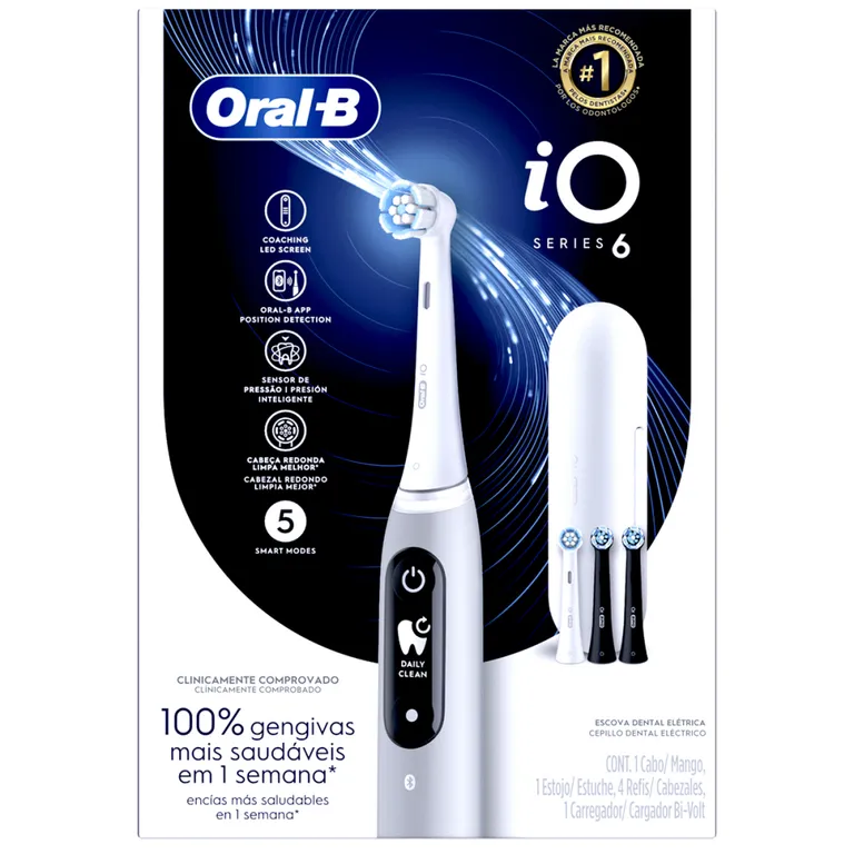 Cepillo de Dientes Electrico Oral-B iO 6 + 4 Repuestos