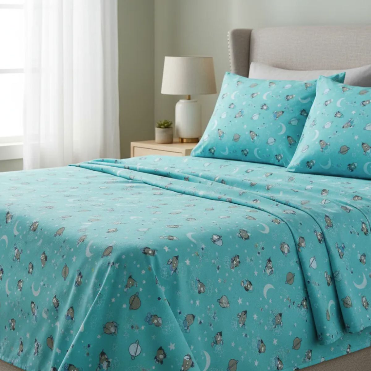 ILLUSIONS - Sabanas De 1 Plaza Infantil De 144 Hilos Marca Illusions Rocket