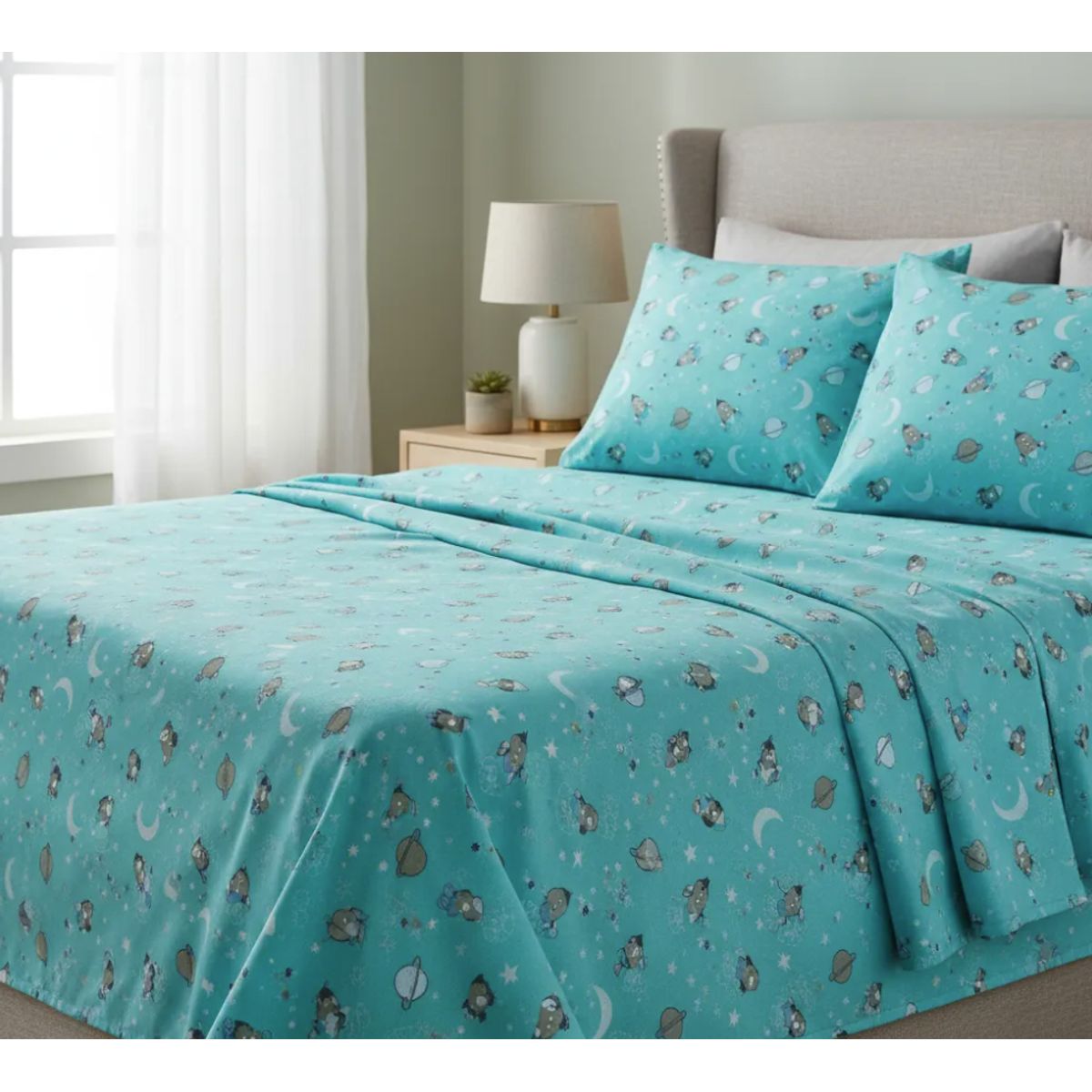 ILLUSIONS - Sabanas De 1 Plaza Infantil De 144 Hilos Marca Illusions Rocket