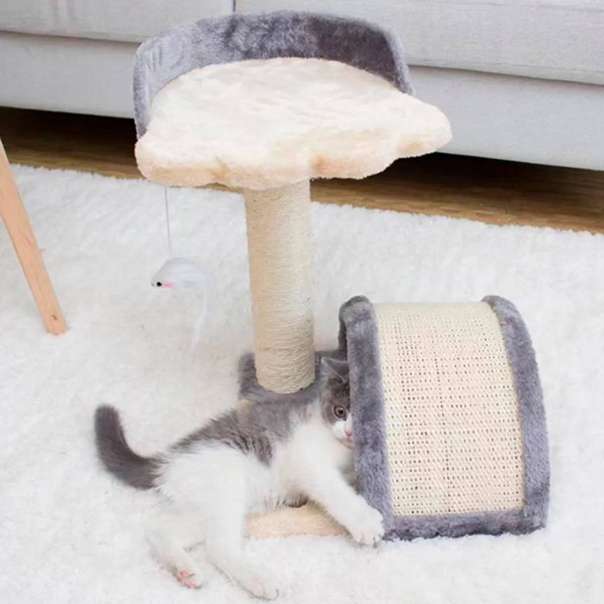 DETODOYMAS - Rascador de Gato 1 nivel + Resbalin MX05 DETODOYMAS