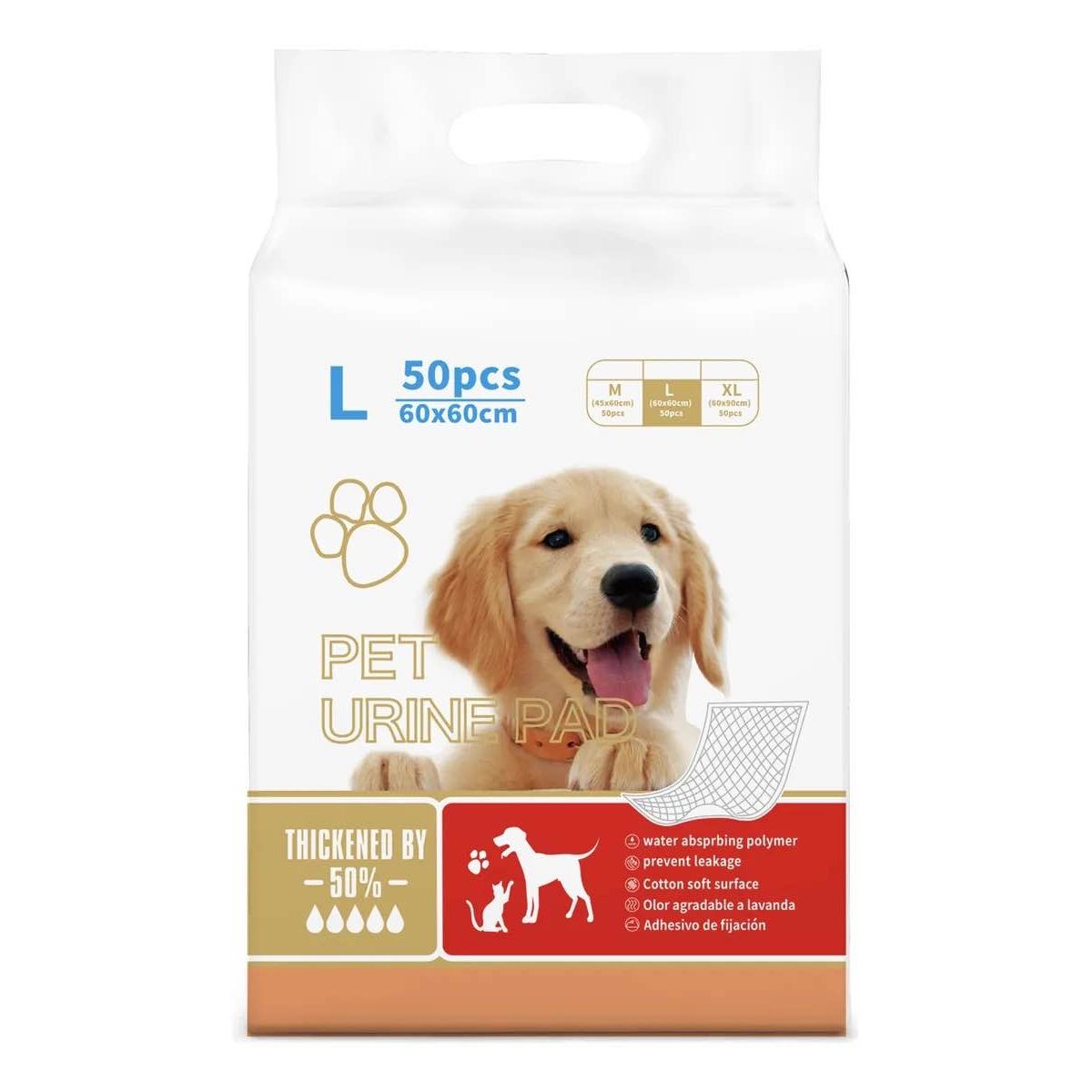 GENERICO - PACK 100 Sabanillas - Pañales para Mascota XL 60 x 60cm