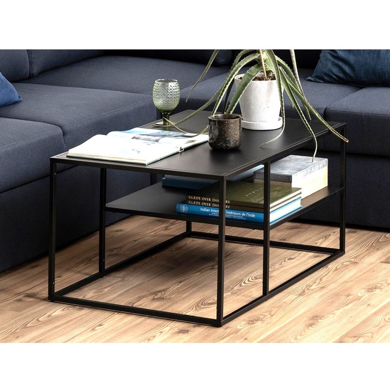 LIVING MARKET - Mesa de centro Nivelax Negra Hand Made