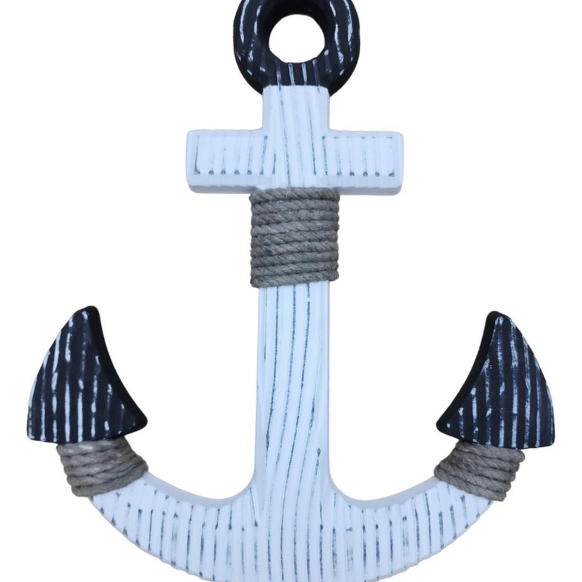 GENERICO - Ancla Blanco Decorativo De Madera Para Pared Decoracion