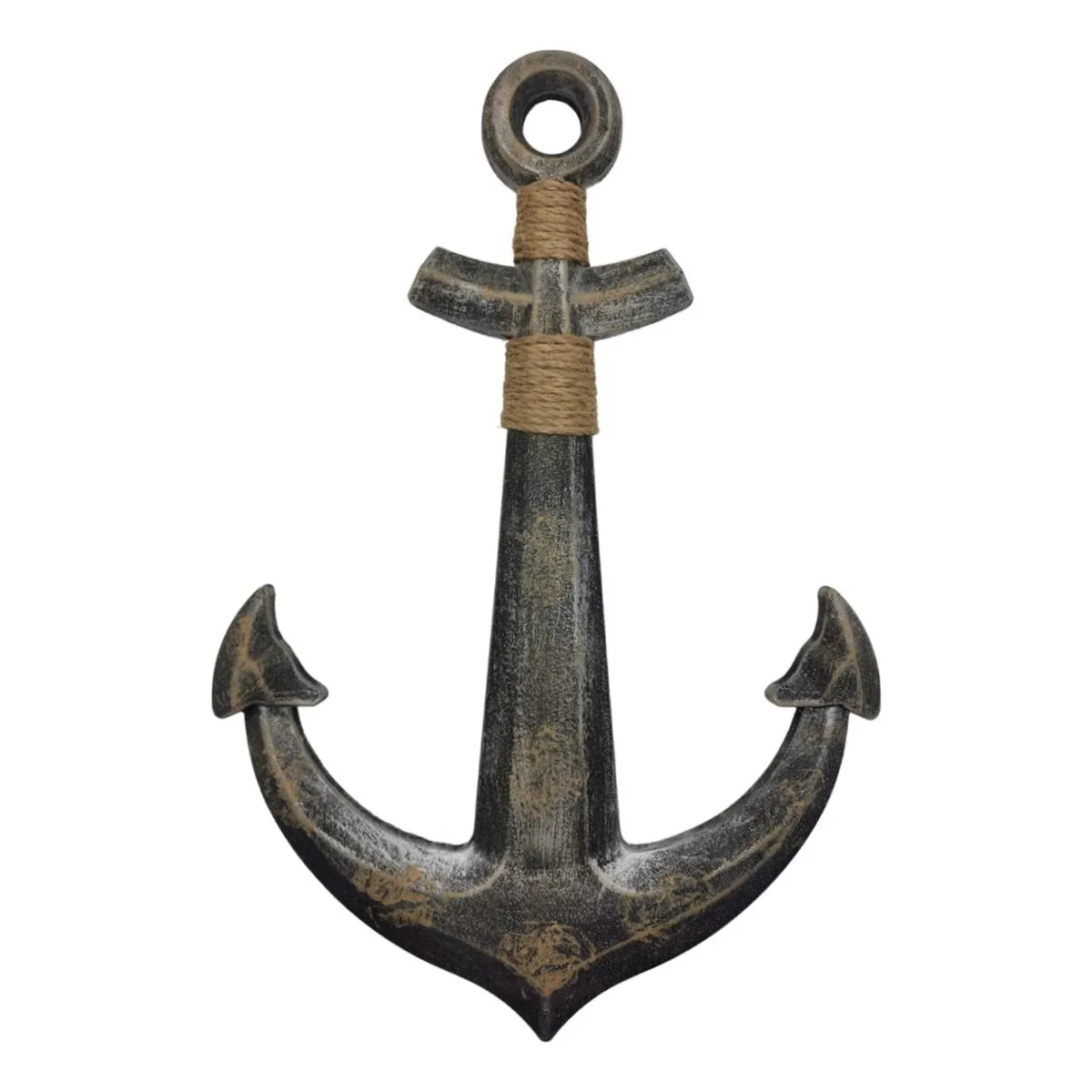 GENERICO - Ancla Decorativo De Madera Gris Oscuro Para Pared Decoracion