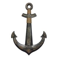 Ancla Decorativo De Madera Gris Oscuro Para Pared Decoracion