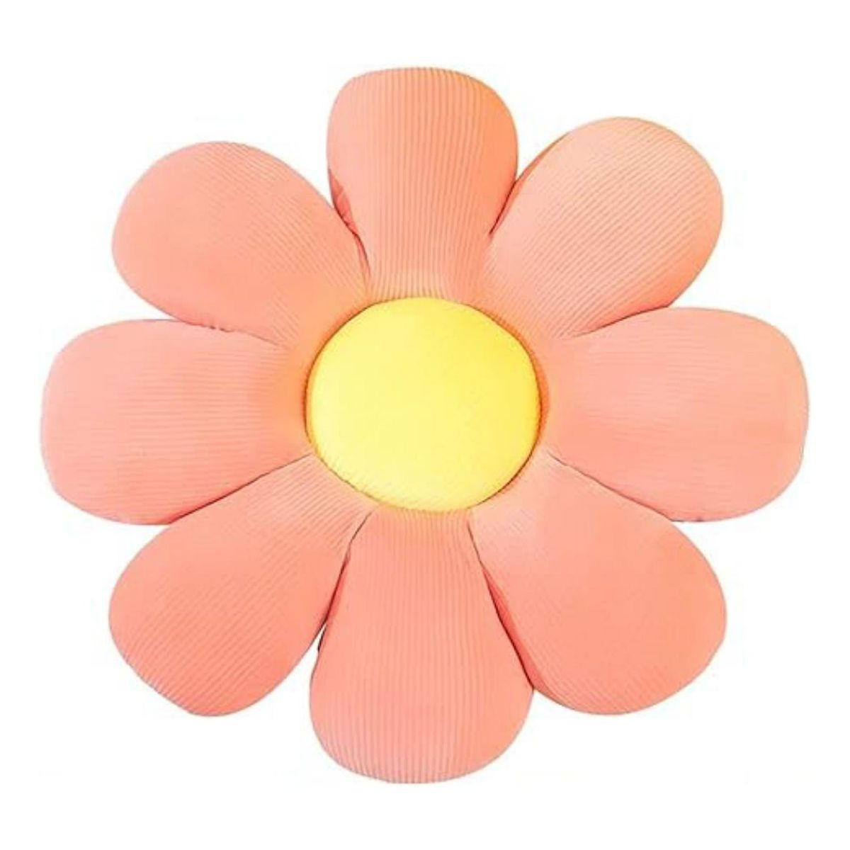GENERICO - Cojín Decorativo Peluche Forma De Flor Multicolores - Rosa