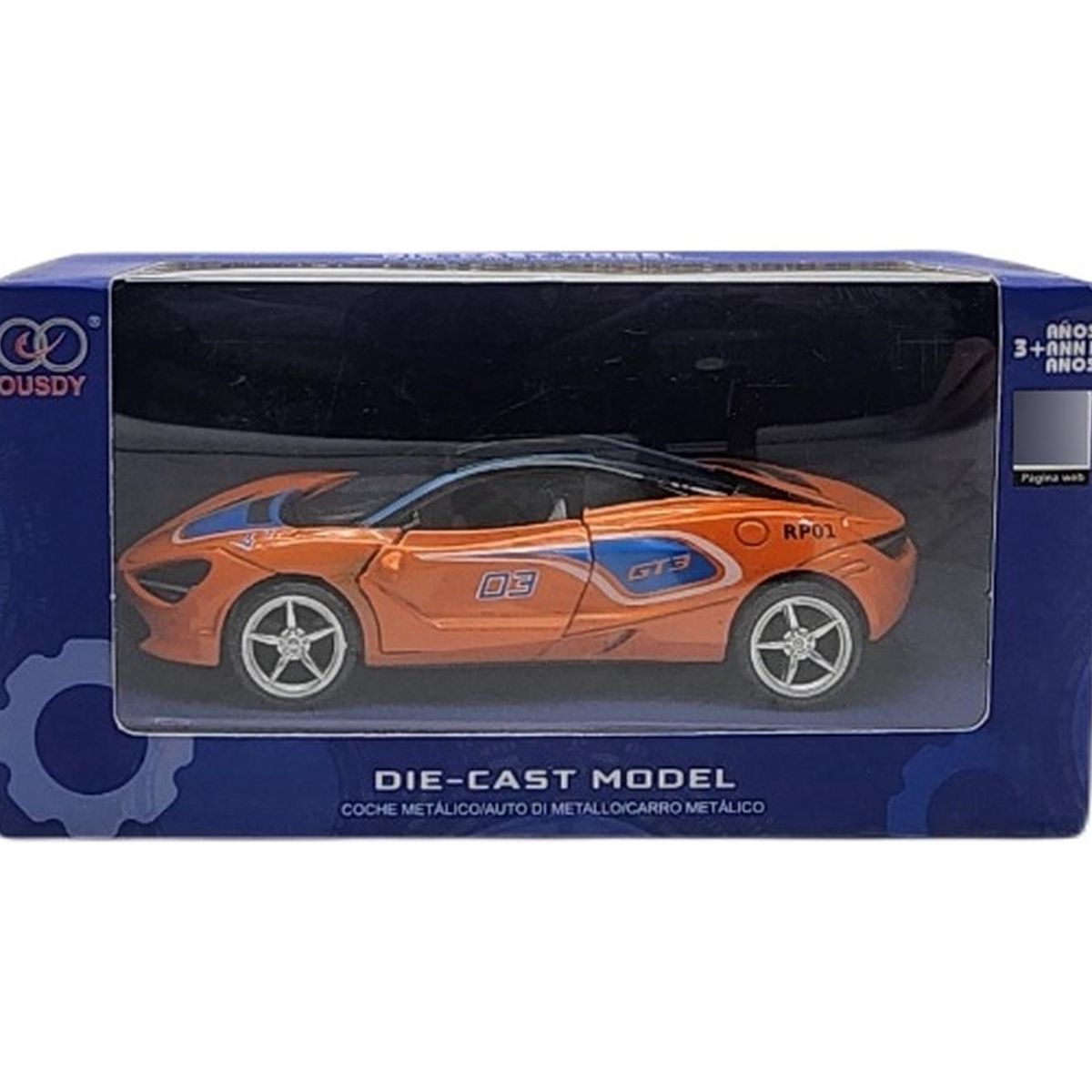 GENERICO - Autos Metálicos Modelos Coleccionables - Naranja - Talla única