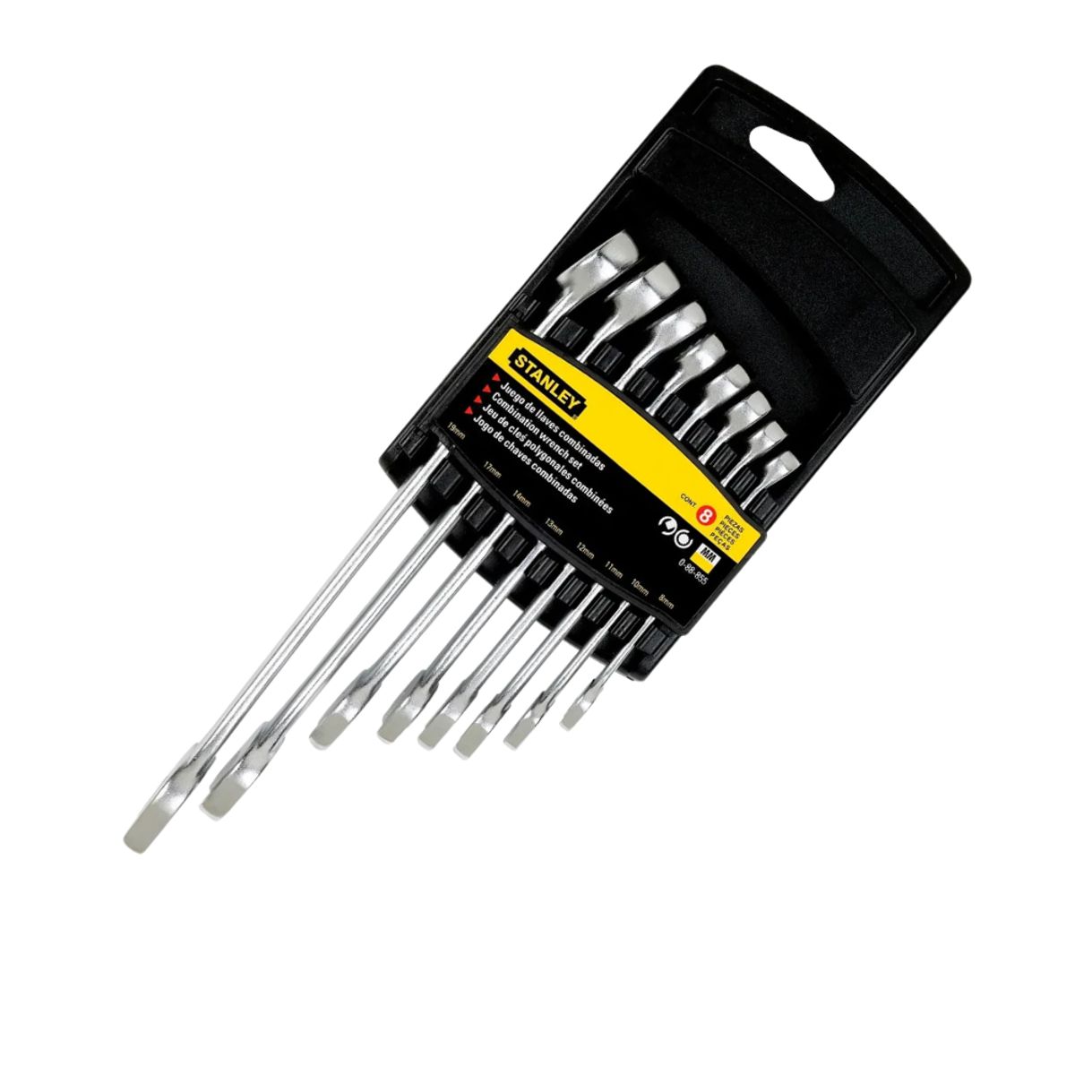 STANLEY - Juego 8 llaves combinadas métricas Stanley 88855