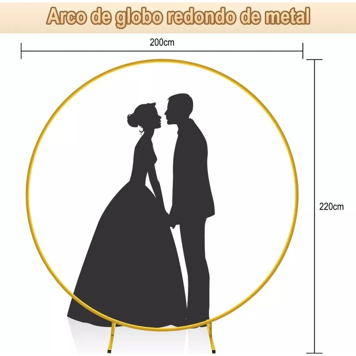 U BUY - Arcos Para Globos Completo Redondo Metal Desarmable 2m