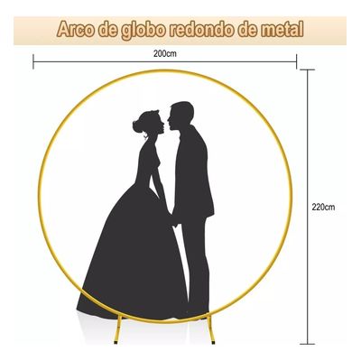 Imagen 2 del producto Arcos Para Globos Completo Redondo Metal Desarmable 2m