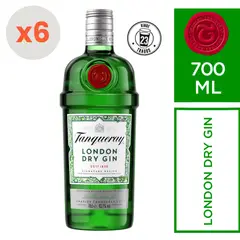 TANQUERAY - 6x Gin London Dry Botella 700ml