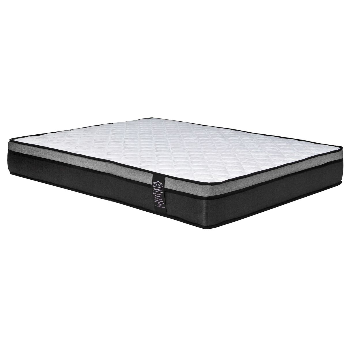 COLBOX - Colchón Canaima 2 Plazas Negro 150x190x26 Cm