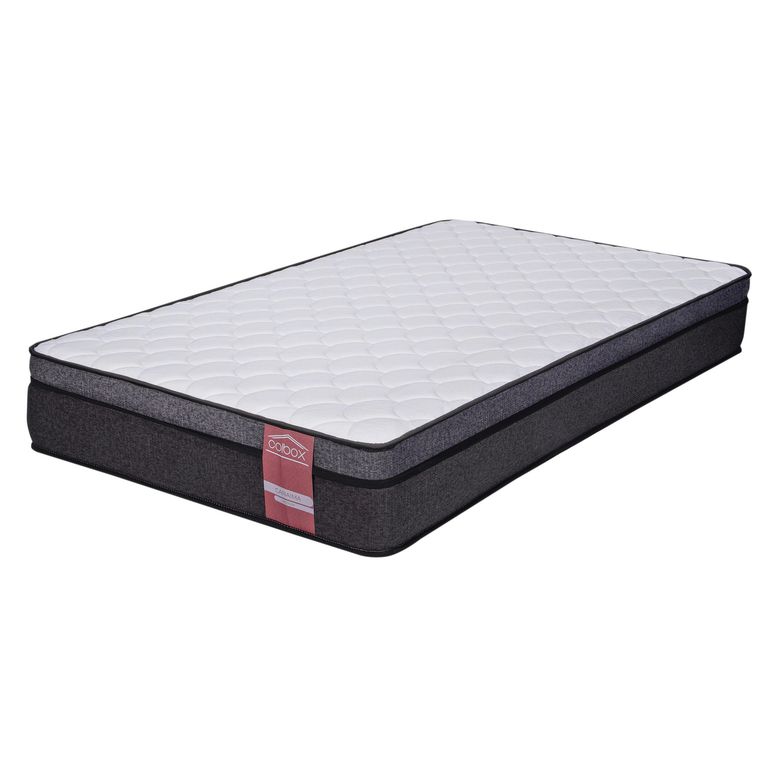Colchon Canaima 1.5 Plazas Negro 105x190x26 Cm Resorte Bonell Dual Side