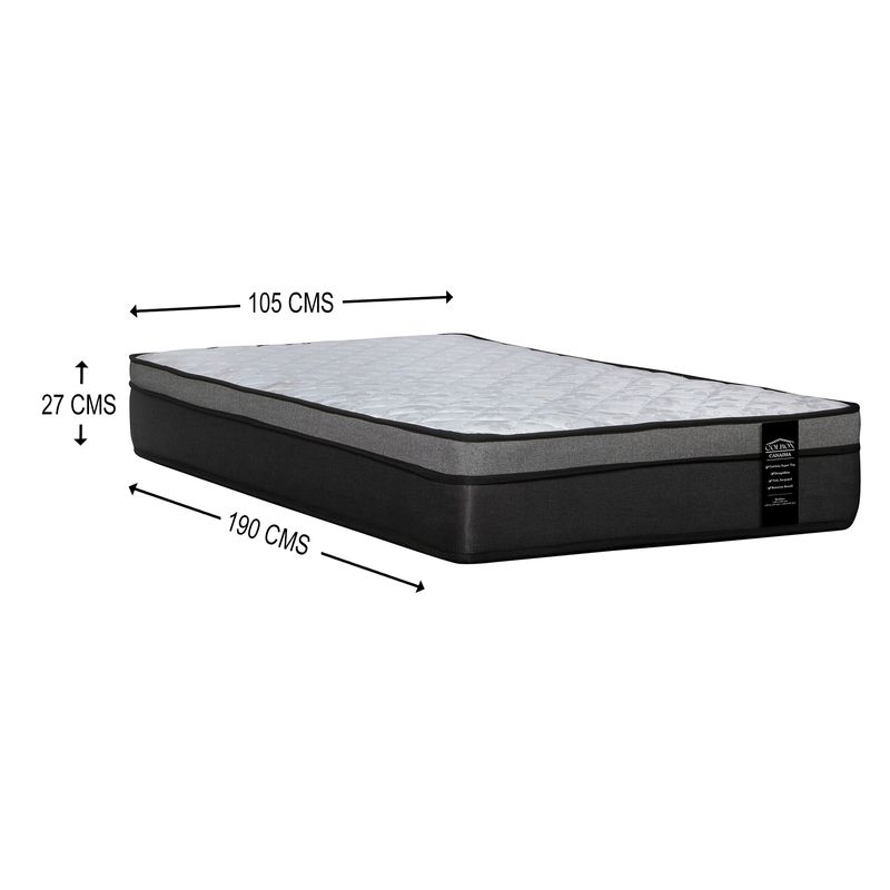COLBOX - Colchón Canaima 1.5 Plazas Negro 105x190x26 Cm
