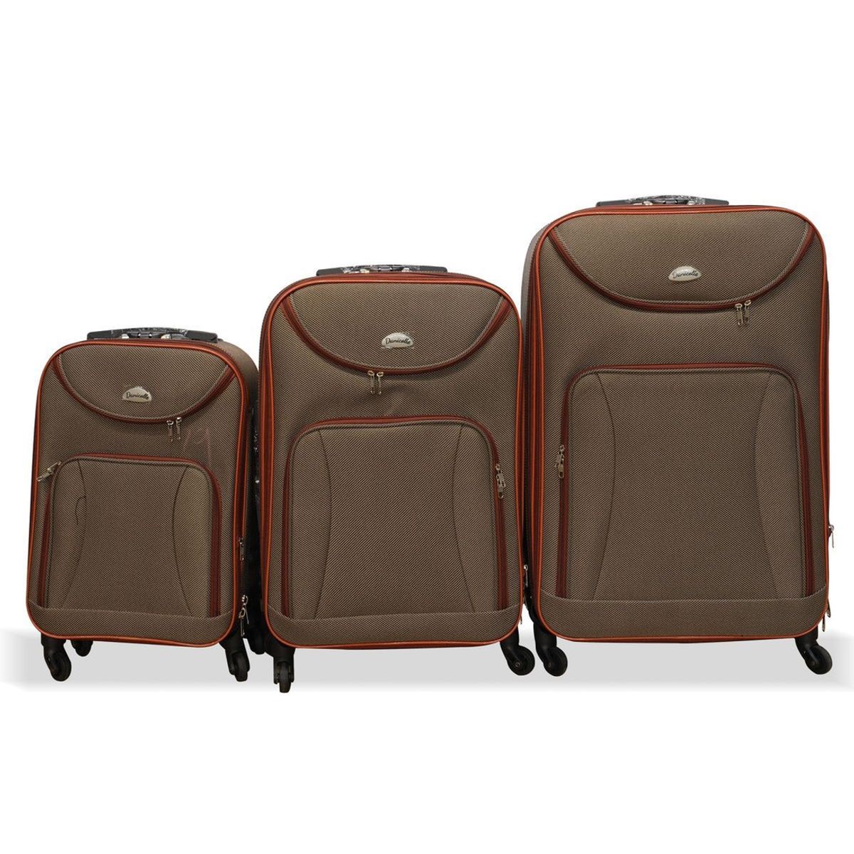 DANICOLLE - Pack Maleta tela Café DANICOLLE