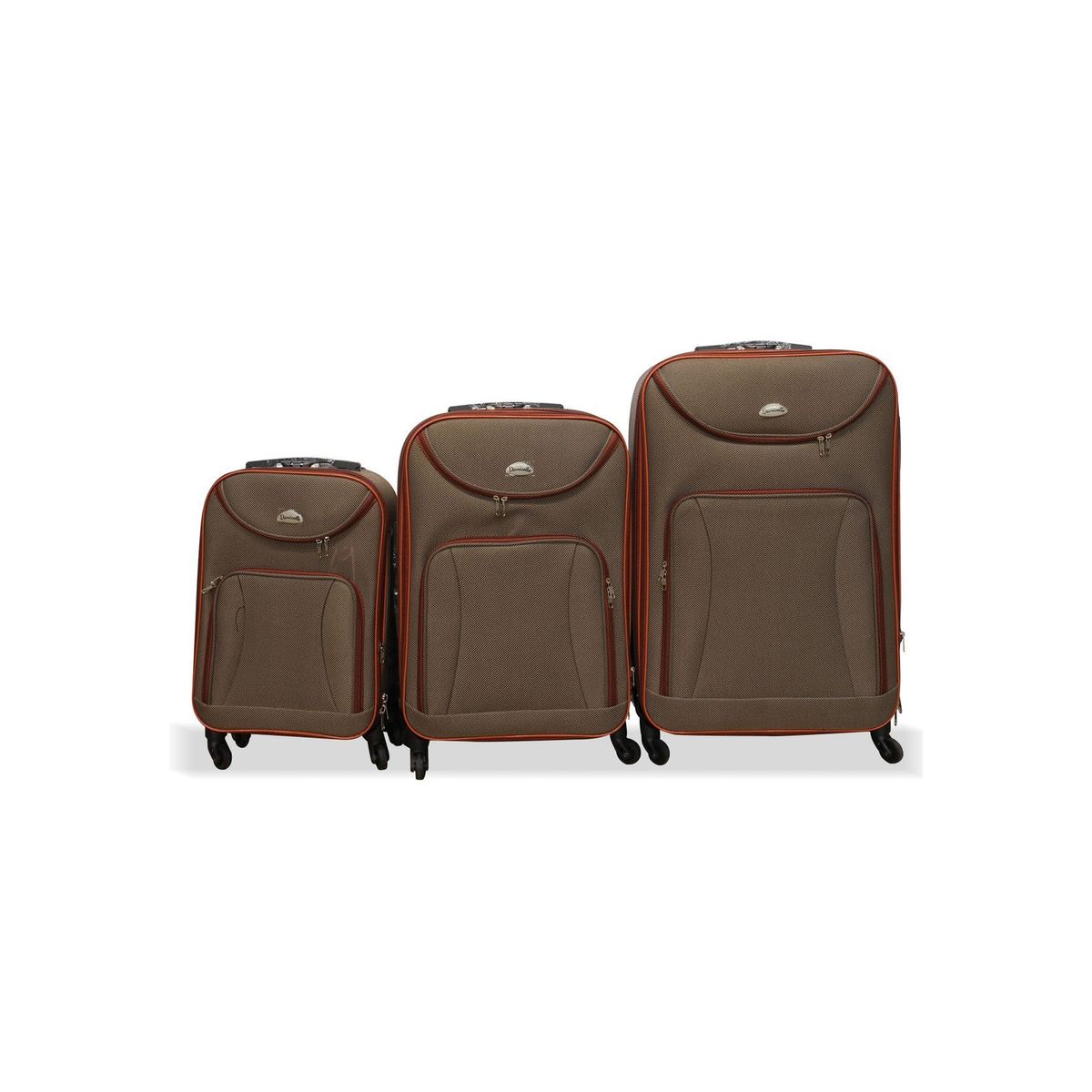 DANICOLLE - Pack Maleta tela Café DANICOLLE