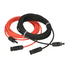 GENERICO - Extensión Solar 6 mm², 2 X 3 Mts. + 4 Conectores Mc4 Fotovoltaicos