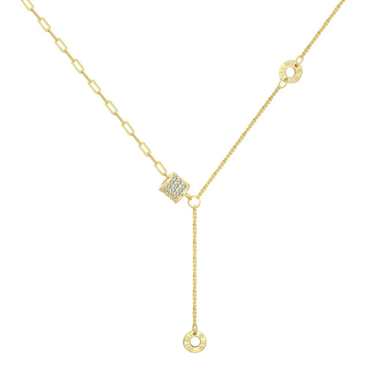 GENERICO - Collar de Plata 925 Bañado en Oro 18K - Isabella Gold