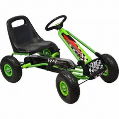 GENERICO - GoKart a Pedales Rueda de Goma Verde