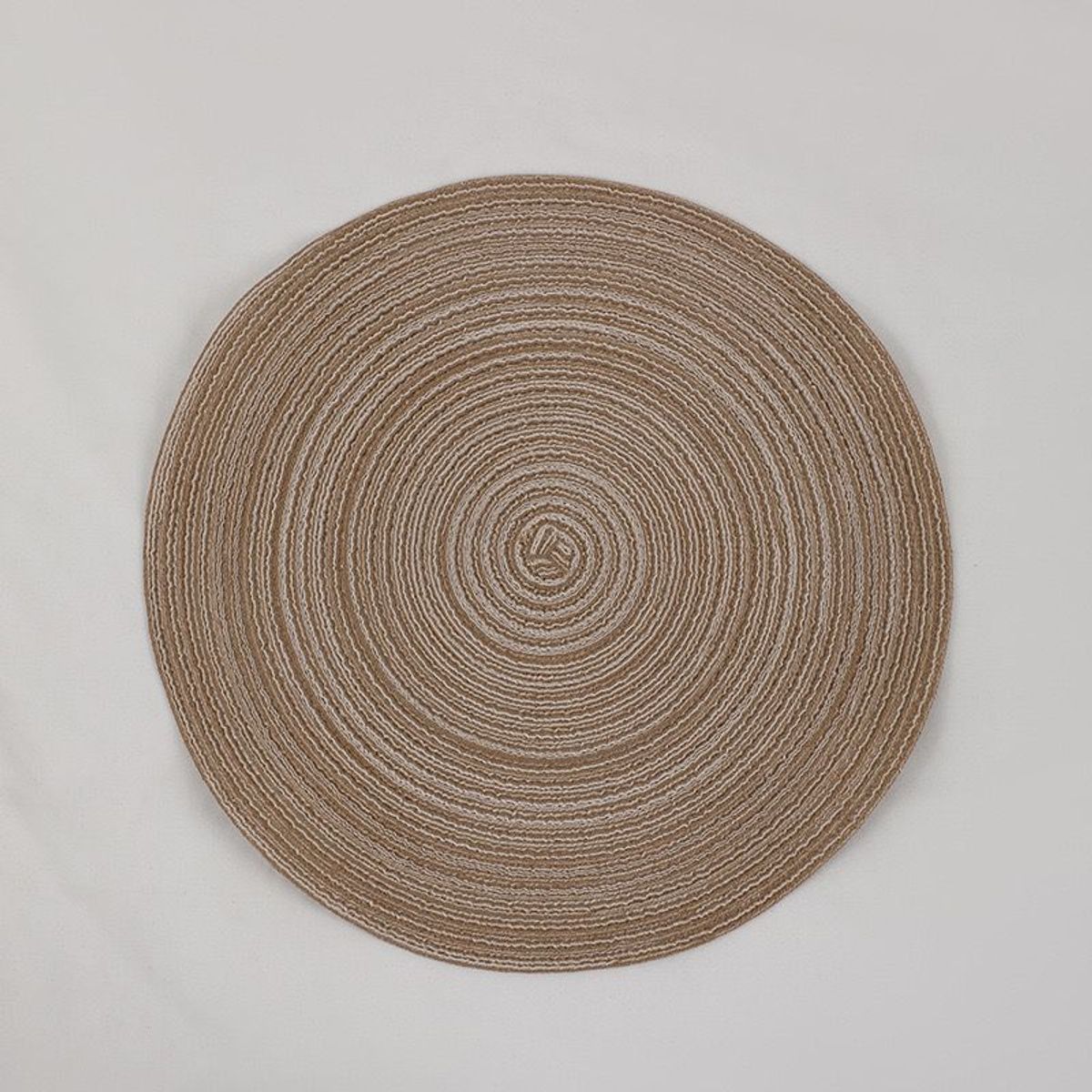 IDEEHOUSE - Set De 6 Individuales Redondos Trenzados 38cm/MARRON