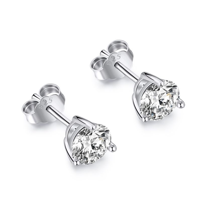 GENERICO - Aros de Plata 925 Punto de Luz - Amalia Silver 8mm