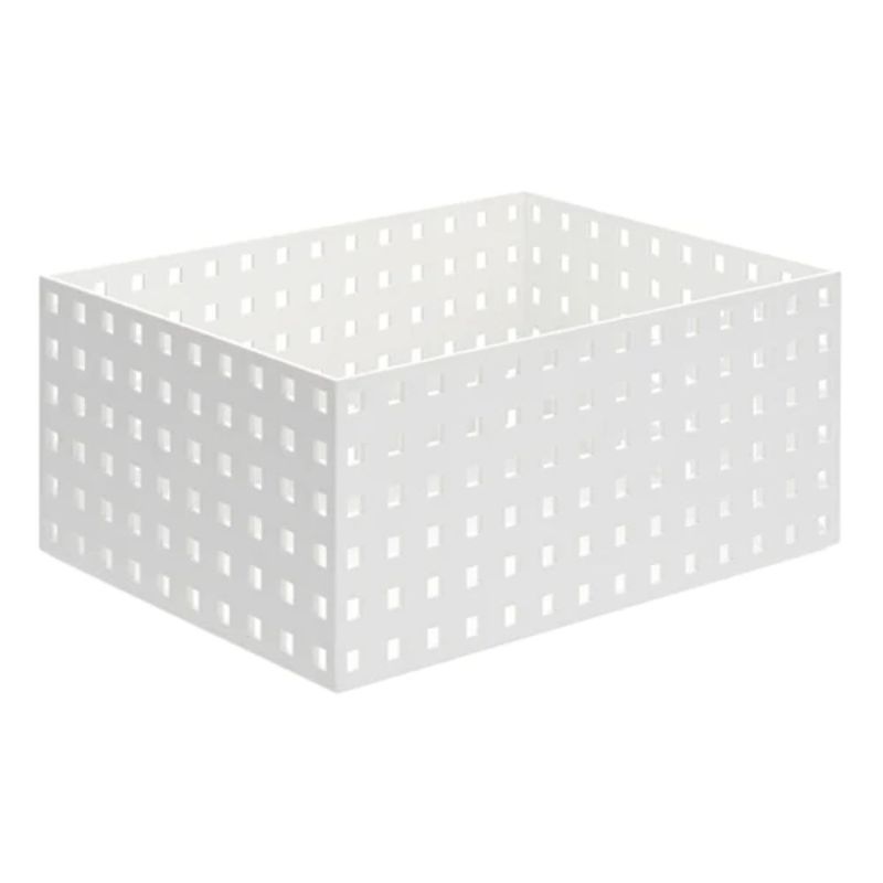 LIKE-IT - Canasto Organizador para Cajon. 28 x 21 cm. Blanco
