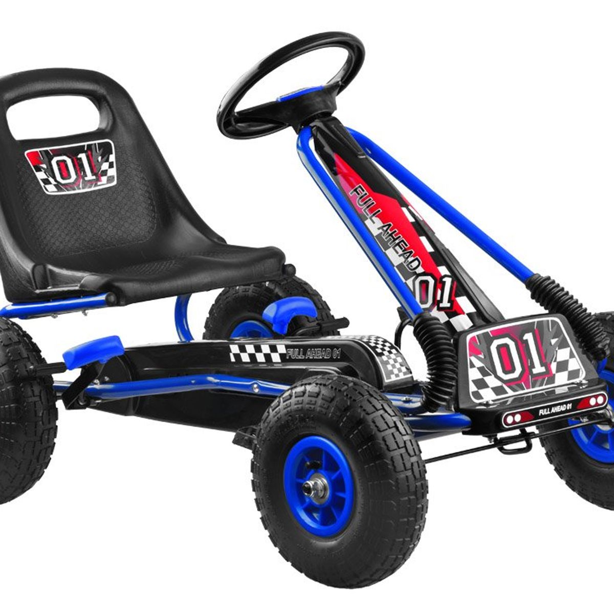 GENERICO - GoKart a Pedales Rueda de Goma Azul