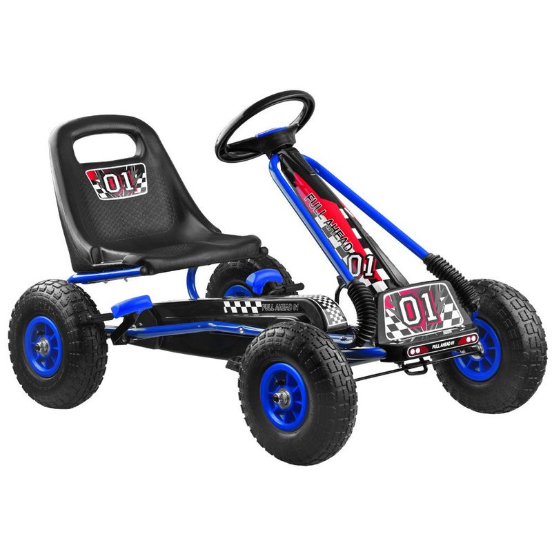 GENERICO - GoKart a Pedales Rueda de Goma Azul
