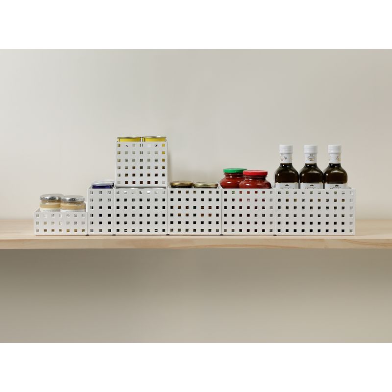 LIKE-IT - Contenedor Bricks Apilable 3 Divisiones Blanco 28x14x12,5cm Like it®