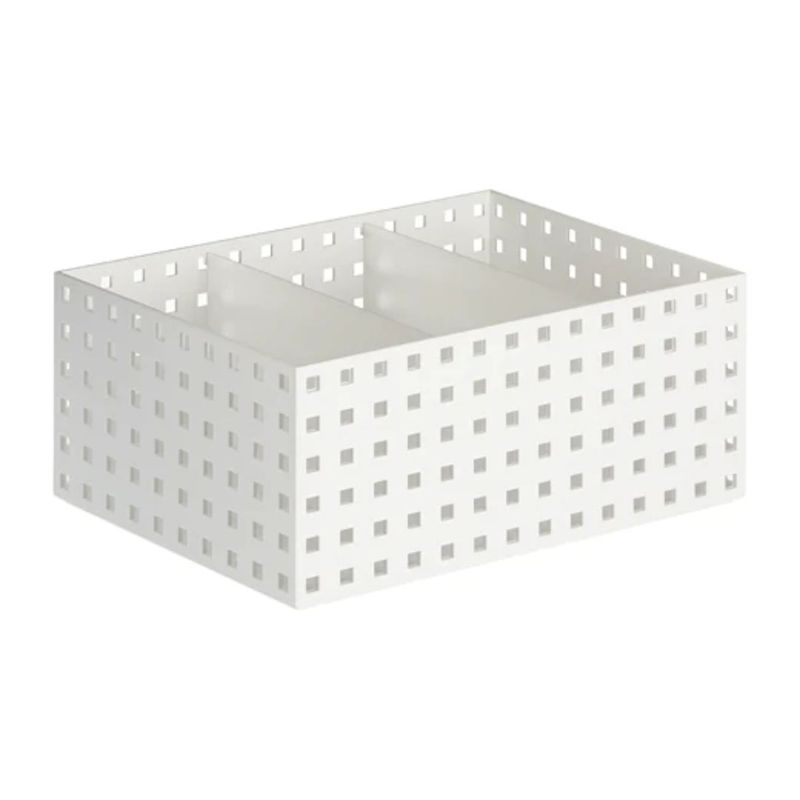 LIKE-IT - Contenedor Bricks Apilable 3 Divisiones Blanco 21x28x12,5cm Like it®