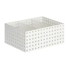 LIKE-IT - Contenedor Bricks Apilable 3 Divisiones Blanco 21x28x12,5cm Like it®
