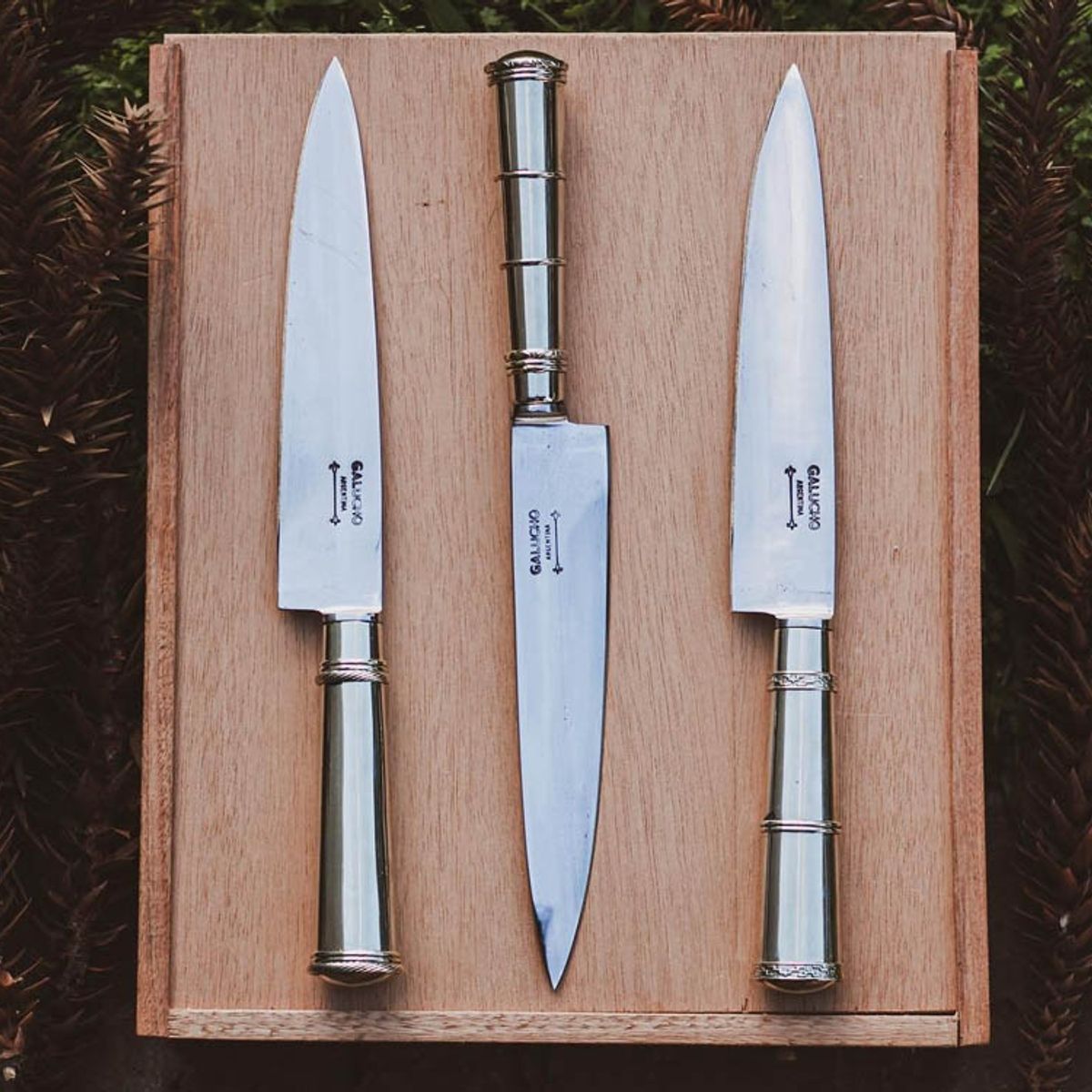 GENERICO - Cuchillo Galucho Alpaca, Hoja Acero Inoxidable 14 cm - Fire Chile