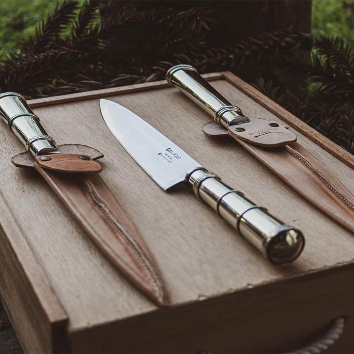 GENERICO - Cuchillo Galucho Alpaca, Hoja Acero Inoxidable 14 cm - Fire Chile