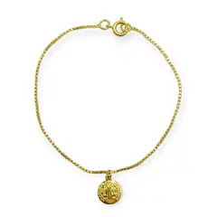 ANDREA COGGIOLA JOYAS - Pulsera San Benito 10mm Enchapado Oro 18K
