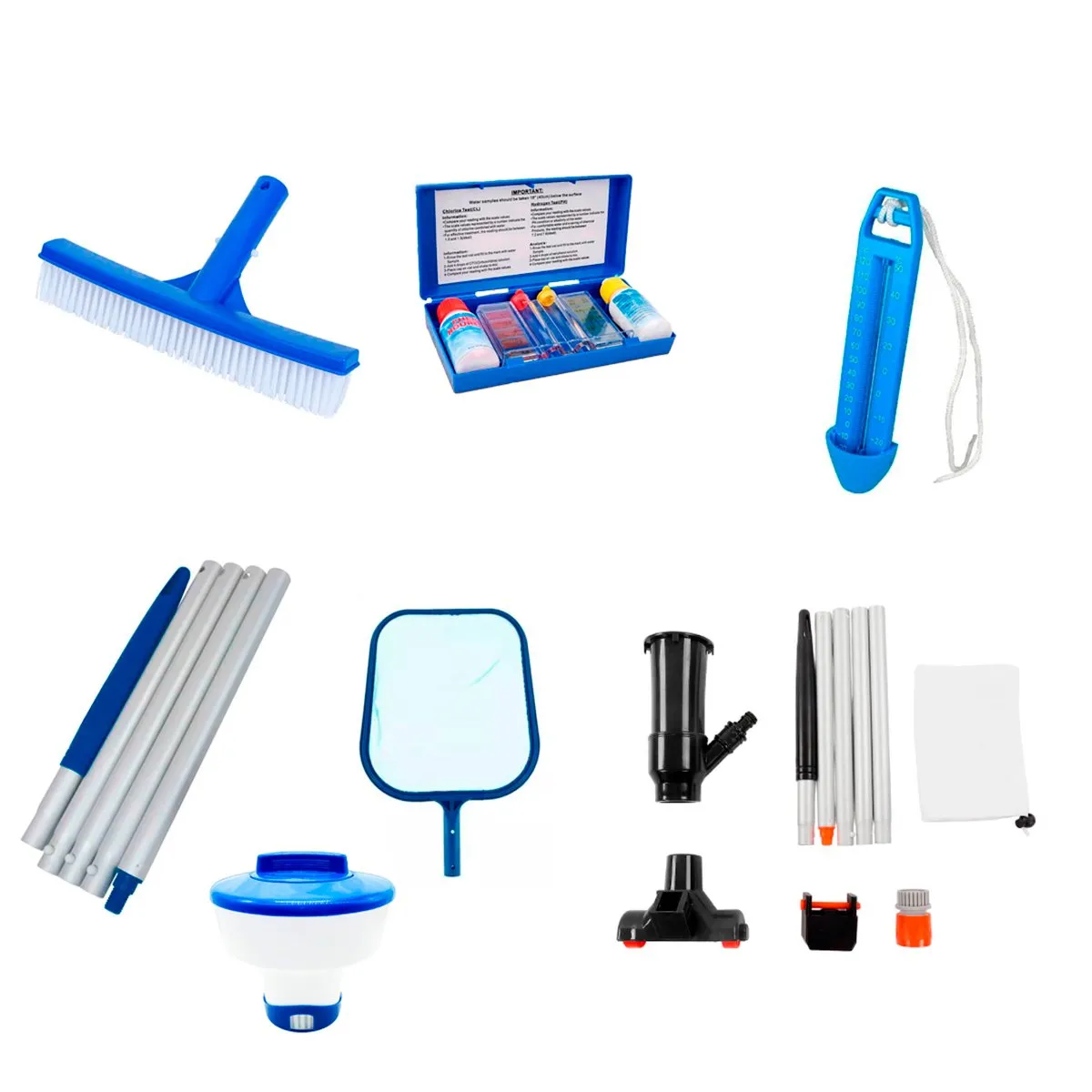 GENERICO - Kit mantención de piscina 6 accesorios Bighouse
