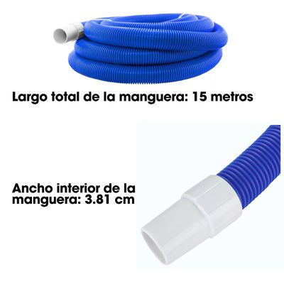 Imagen 2 del producto Manguera para piscina 1 1/2"" x 15mt Azul Bighouse
