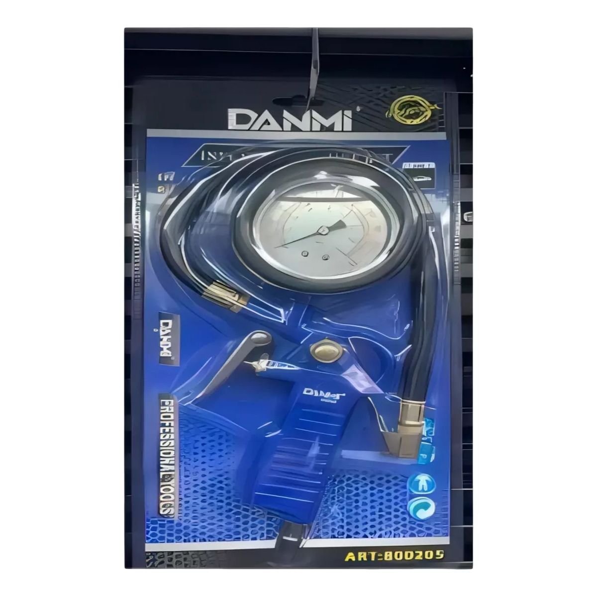 GENERICO - Inflador De Neumáticos Pistola Medidor De Presión 0-220 Psi