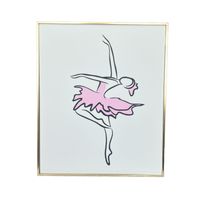 Cuadro Decorativo Minimalista Elegantes Pintura 30x20cm BAILARINA