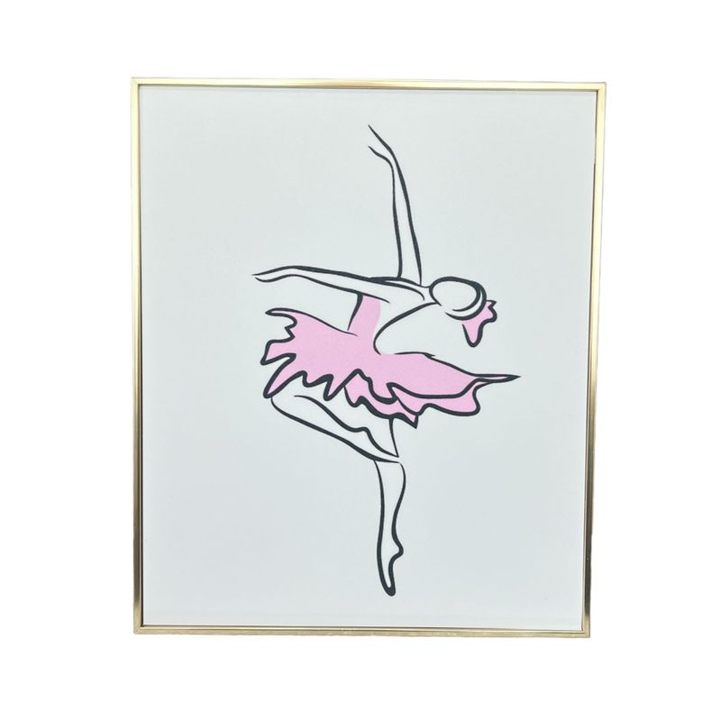 GENERICO - Cuadro Decorativo Minimalista Elegantes Pintura 30x20cm BAILARINA