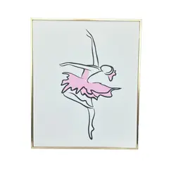 GENERICO - Cuadro Decorativo Minimalista Elegantes Pintura 30x20cm BAILARINA