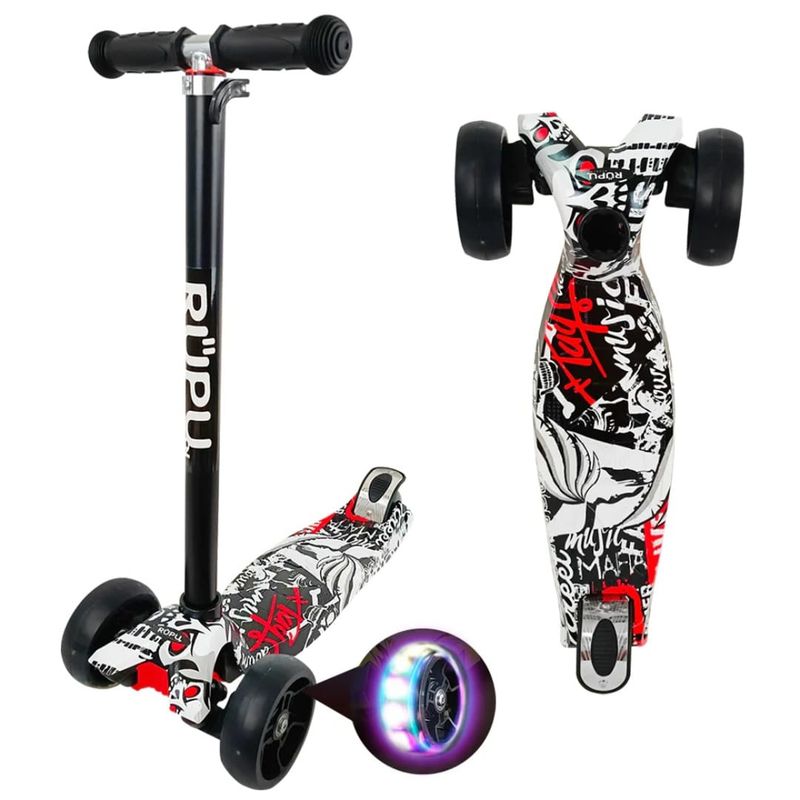GENERICO - Scooter Monopatín Infantil Diseño de Skull Music D18